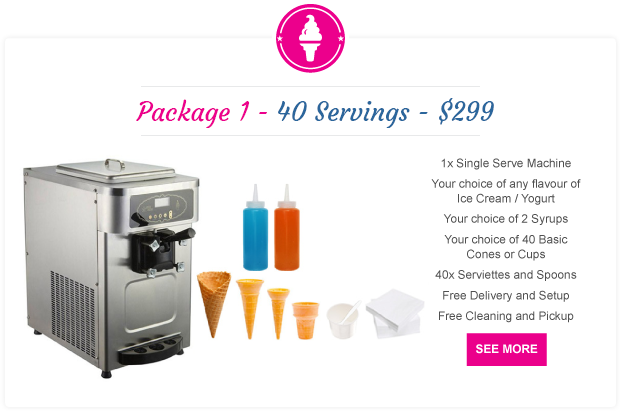 Soft serve best sale machine hire